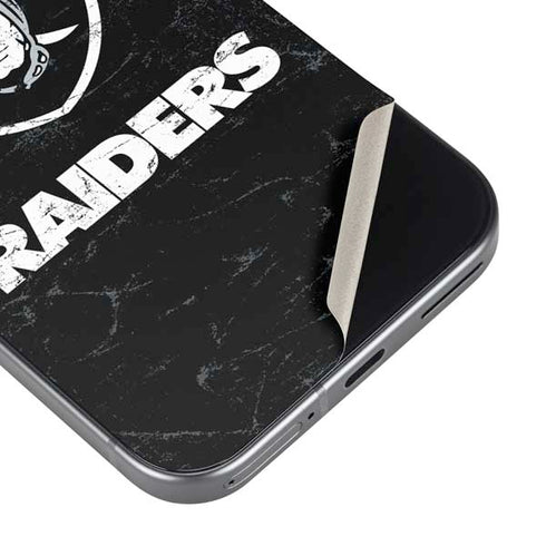 NFL Las Vegas Raiders Distressed Google Pixel 9 Skin